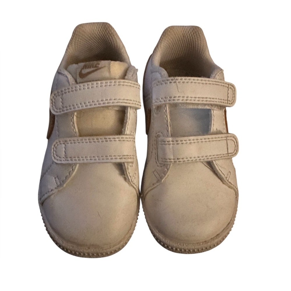 Nike Kids White and Brown Sneakers